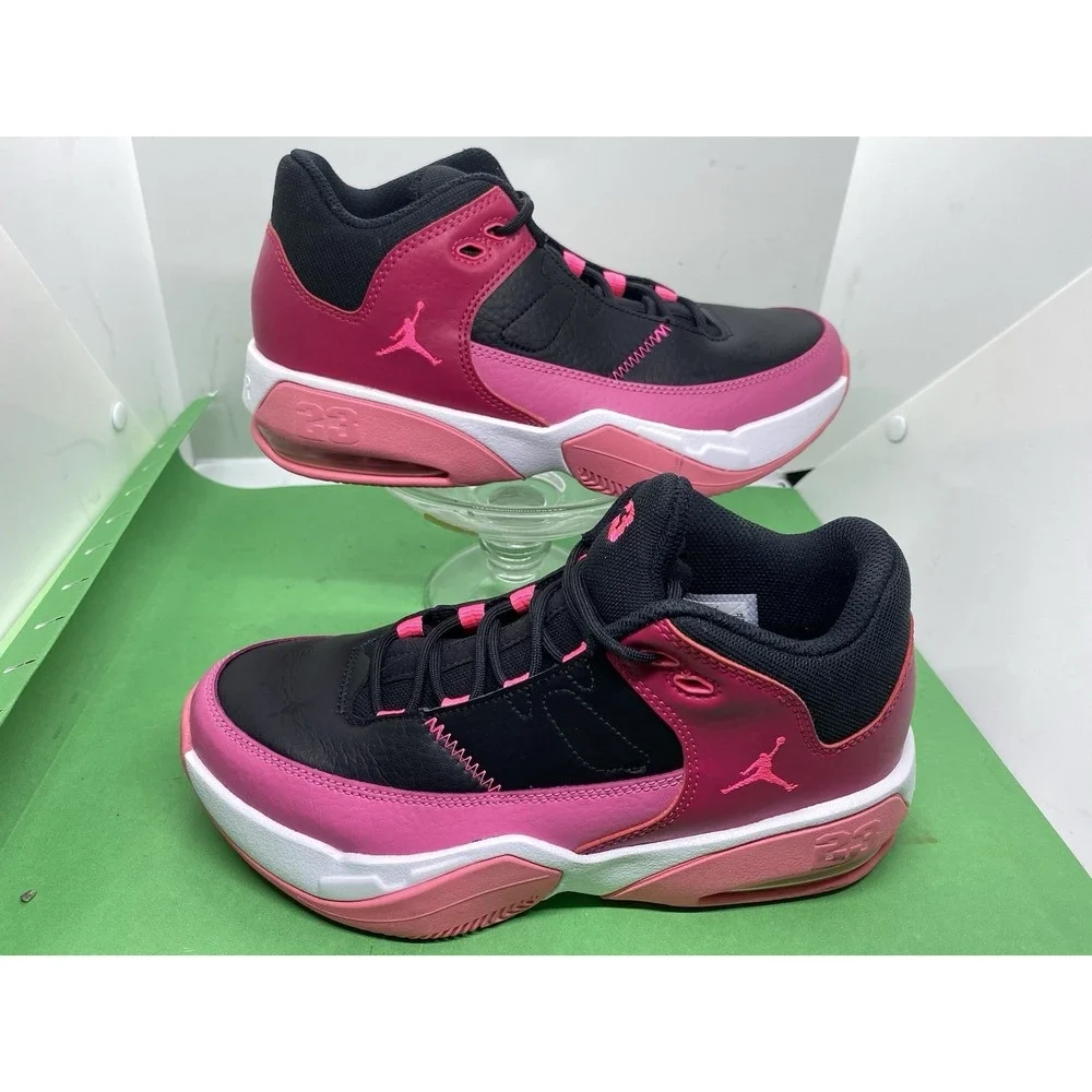 Nike Jordan Max Aura 3 DC1999-062 Black Pink Basketball Shoes Youth Size 5.5Y